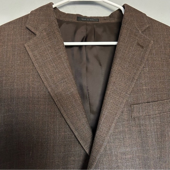 Lauren Ralph Lauren Silk Wool‎ Blend Sports Coat Brown and Blue tweed 46 Regular - Picture 7 of 16